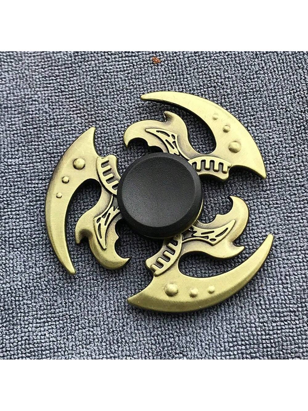 Aronclub Metallic Stress Relief Spinner Toy With Finger Tip Function, Alloy Hand Spinner, Present Yellow