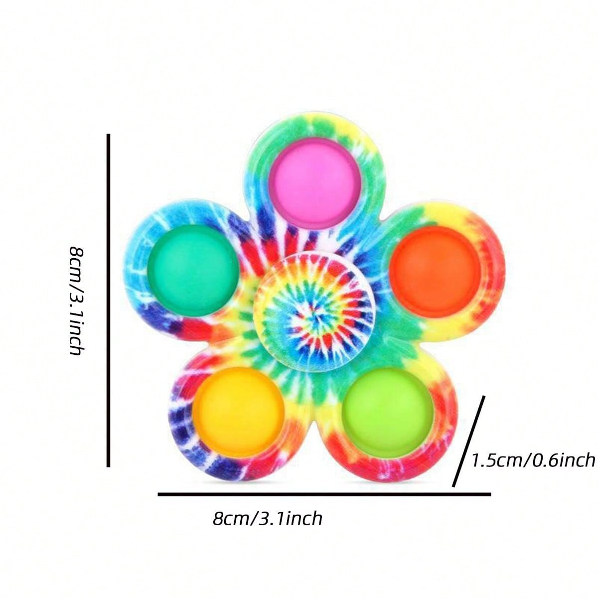 2pcs Random Color Tie Dye Pop Finger Toys Push Bubble Hand Spinner For Anxiety Stress Relief Sensory Christmas Gifts,Clicking Fidget Toy,Pop Out Toy,Fidget Stick Multicolor