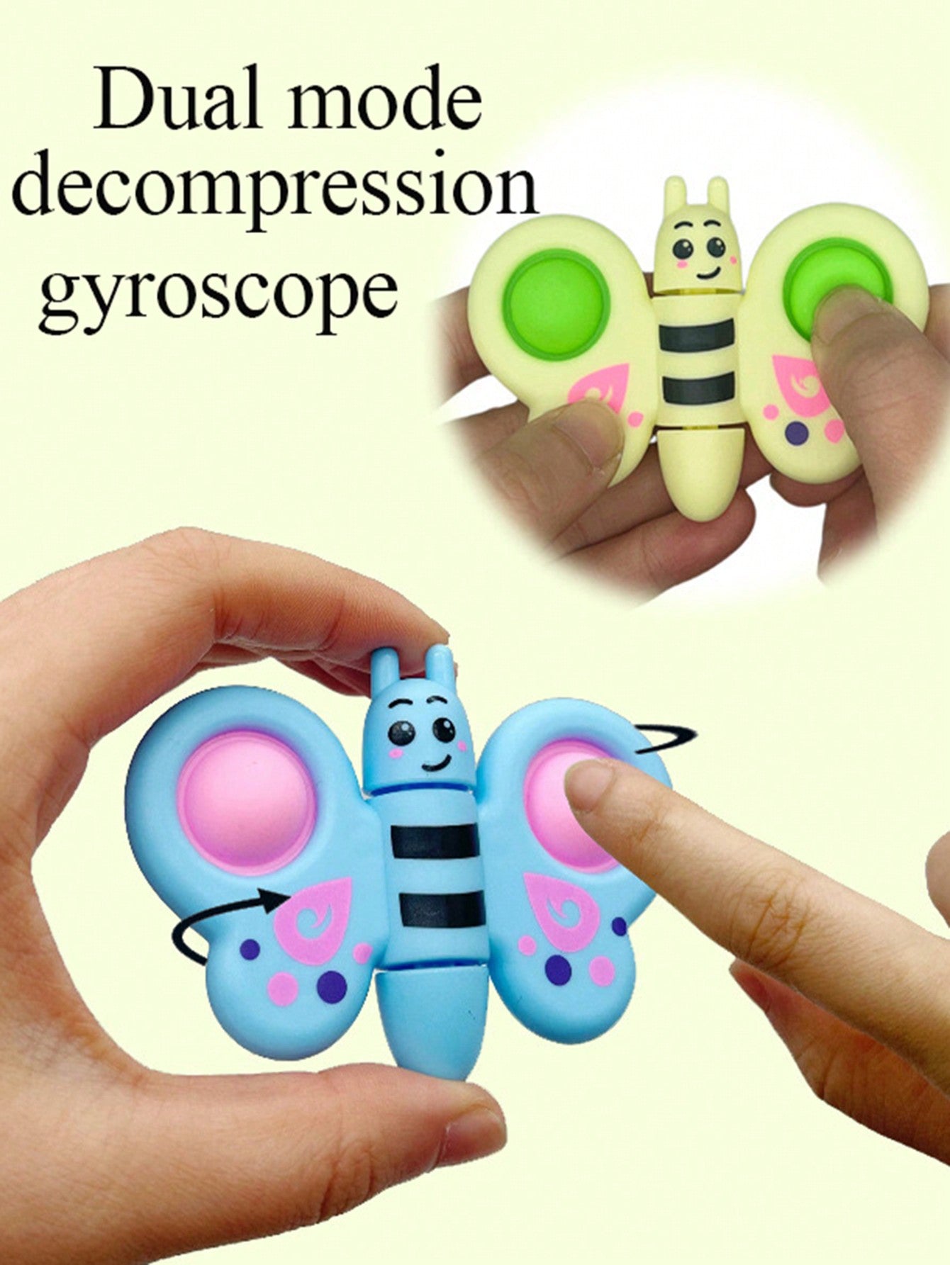 4pcs Butterfly, Spinner, Bubble & Infinity Cube Fidget Toys, Fun Stress Relief Toys Multicolor