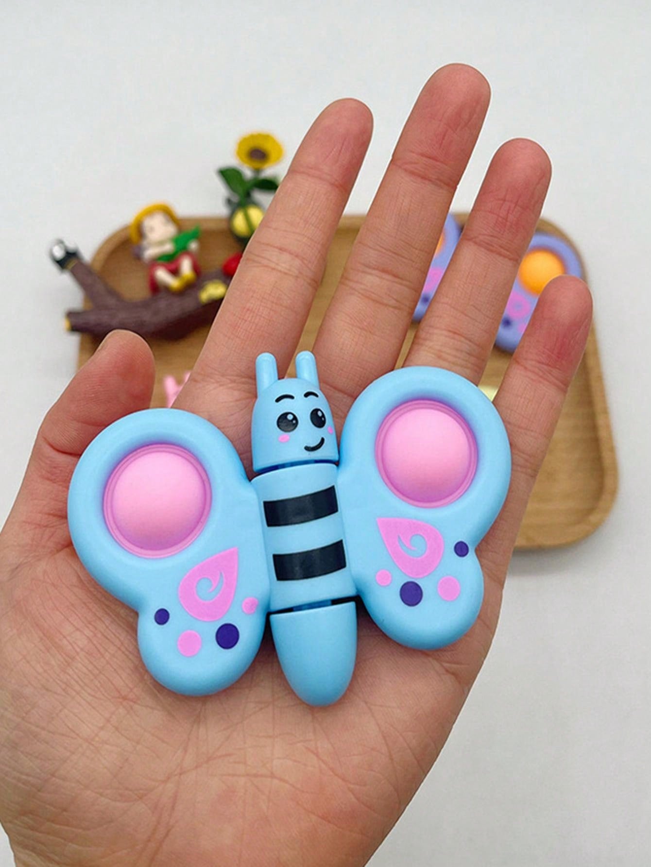 4pcs Butterfly, Spinner, Bubble & Infinity Cube Fidget Toys, Fun Stress Relief Toys Multicolor