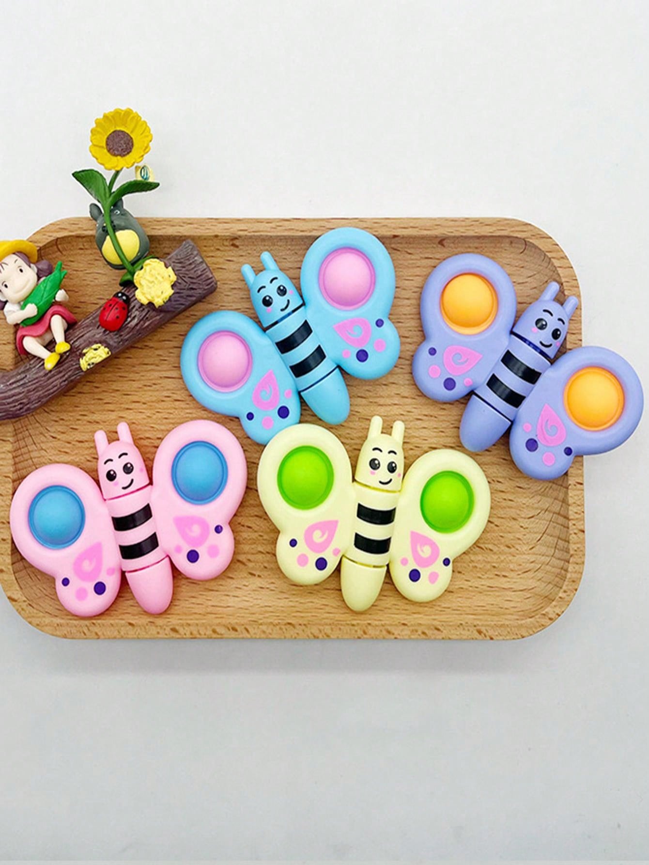 4pcs Butterfly, Spinner, Bubble & Infinity Cube Fidget Toys, Fun Stress Relief Toys Multicolor