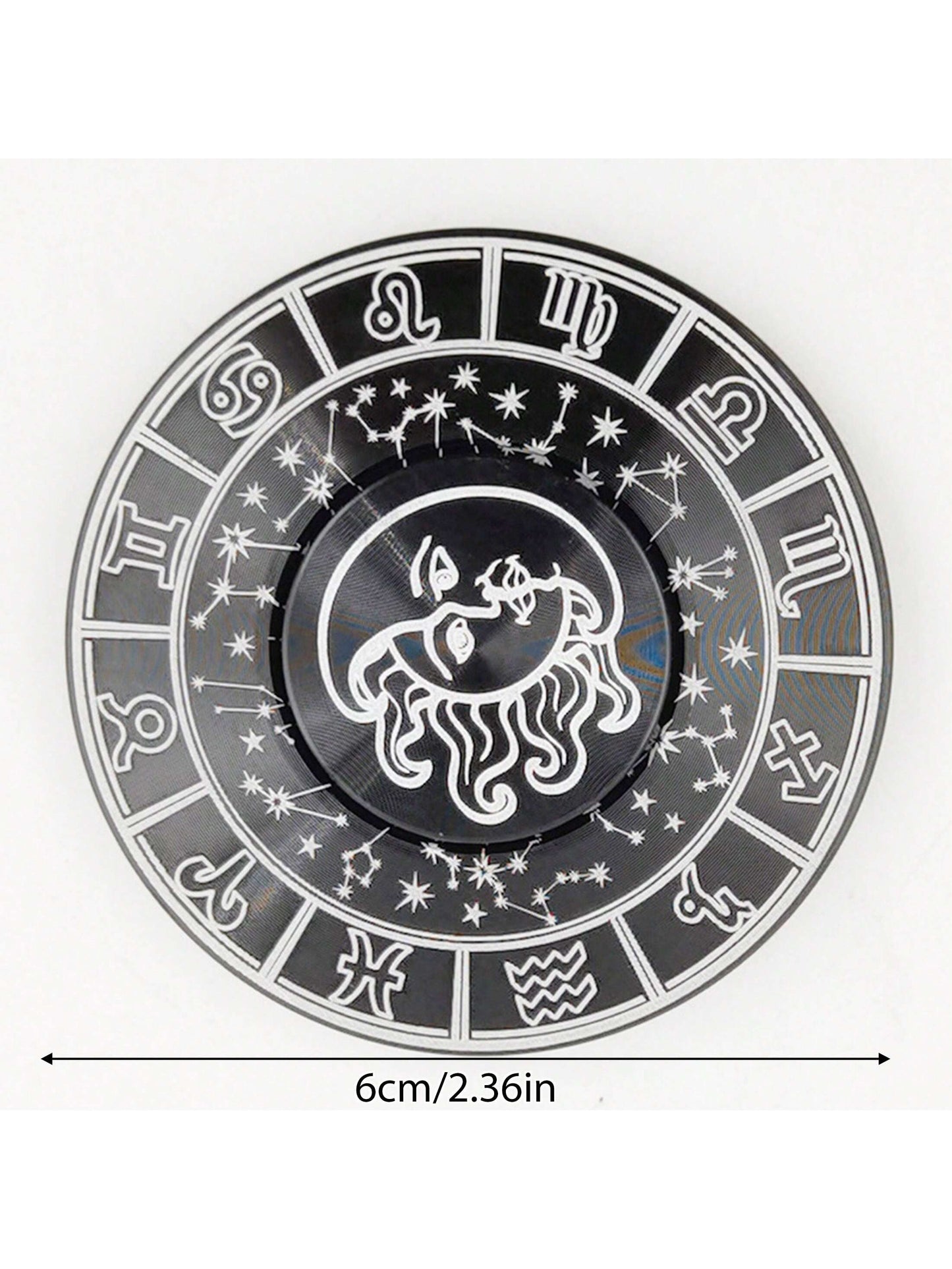 1pc Stainless Steel Chain Finger Spinner /Zodiac Finger Spinner/Alloy Fidget Toy/Office Stress Relief Toy/Can Be Used As Holiday Gift Multicolor