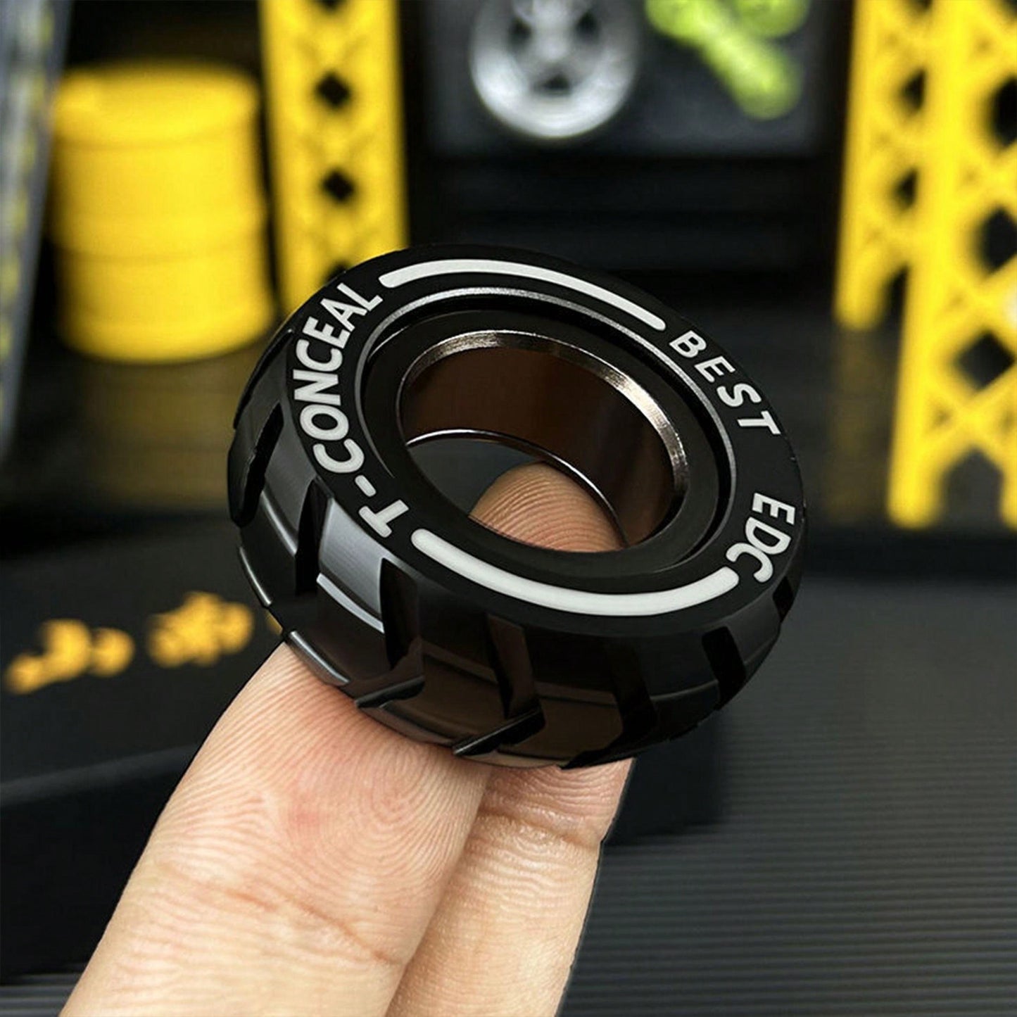 1pc Stainless Steel Chain Finger Spinner /Zodiac Finger Spinner/Alloy Fidget Toy/Office Stress Relief Toy/Can Be Used As Holiday Gift Multicolor