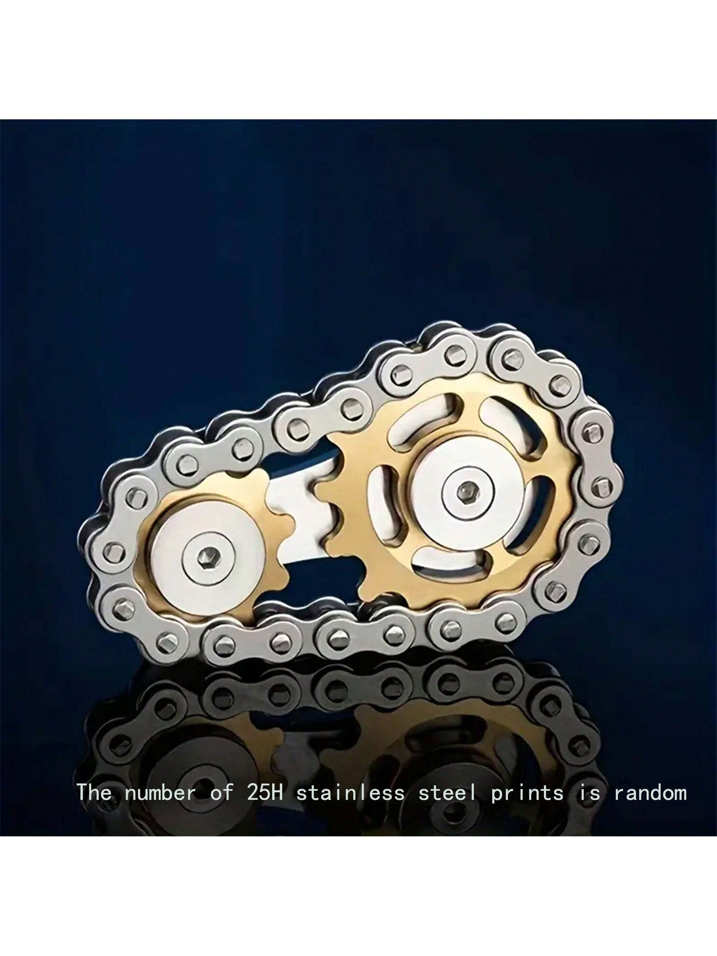 1pc Stainless Steel Chain Finger Spinner /Zodiac Finger Spinner/Alloy Fidget Toy/Office Stress Relief Toy/Can Be Used As Holiday Gift Multicolor