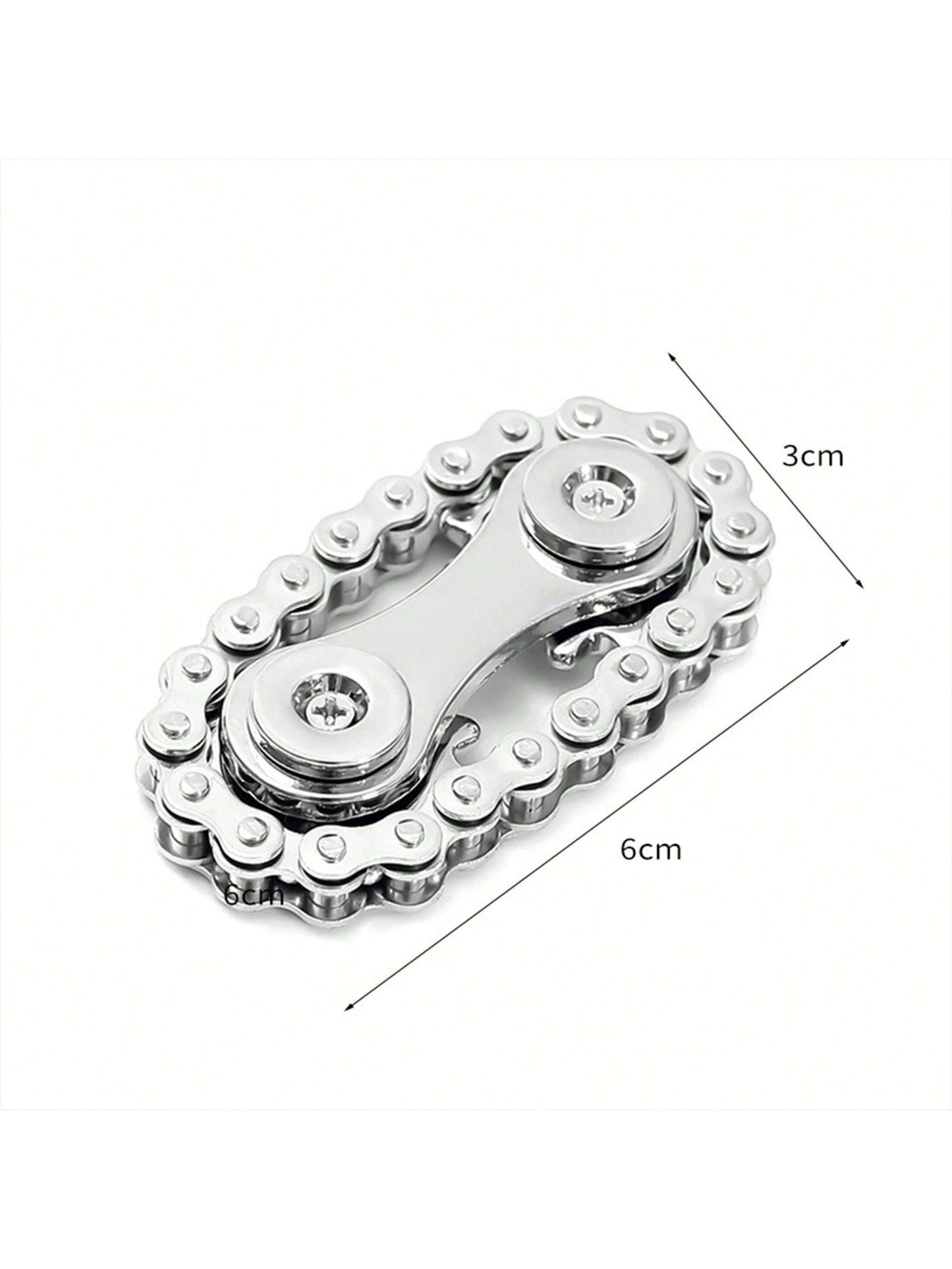 1pc Stainless Steel Chain Finger Spinner /Zodiac Finger Spinner/Alloy Fidget Toy/Office Stress Relief Toy/Can Be Used As Holiday Gift Multicolor