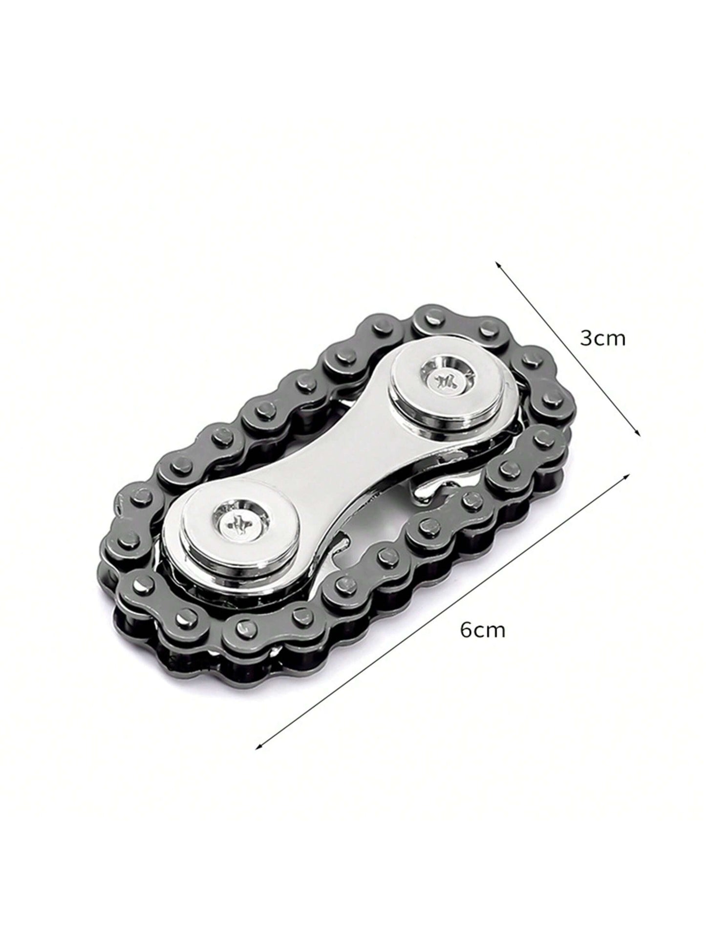 1pc Stainless Steel Chain Finger Spinner /Zodiac Finger Spinner/Alloy Fidget Toy/Office Stress Relief Toy/Can Be Used As Holiday Gift Multicolor
