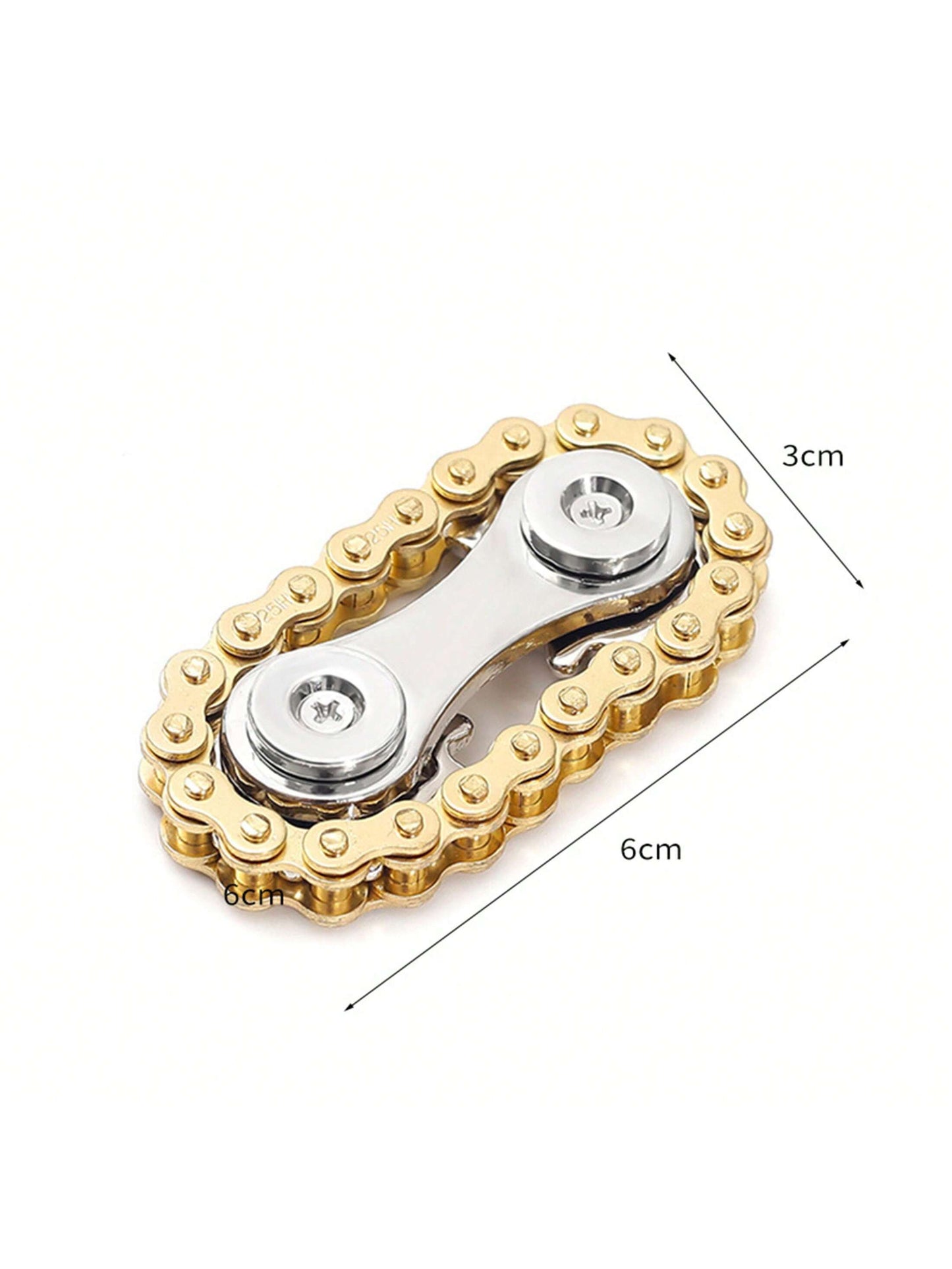 1pc Stainless Steel Chain Finger Spinner /Zodiac Finger Spinner/Alloy Fidget Toy/Office Stress Relief Toy/Can Be Used As Holiday Gift Multicolor