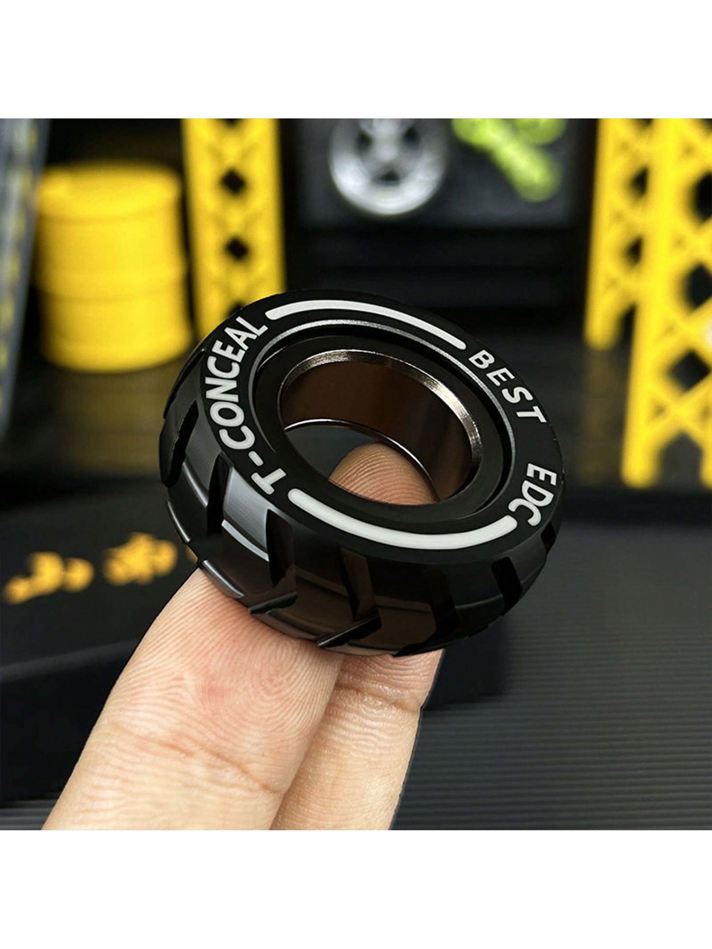 1pc Stainless Steel Chain Finger Spinner /Zodiac Finger Spinner/Alloy Fidget Toy/Office Stress Relief Toy/Can Be Used As Holiday Gift Multicolor