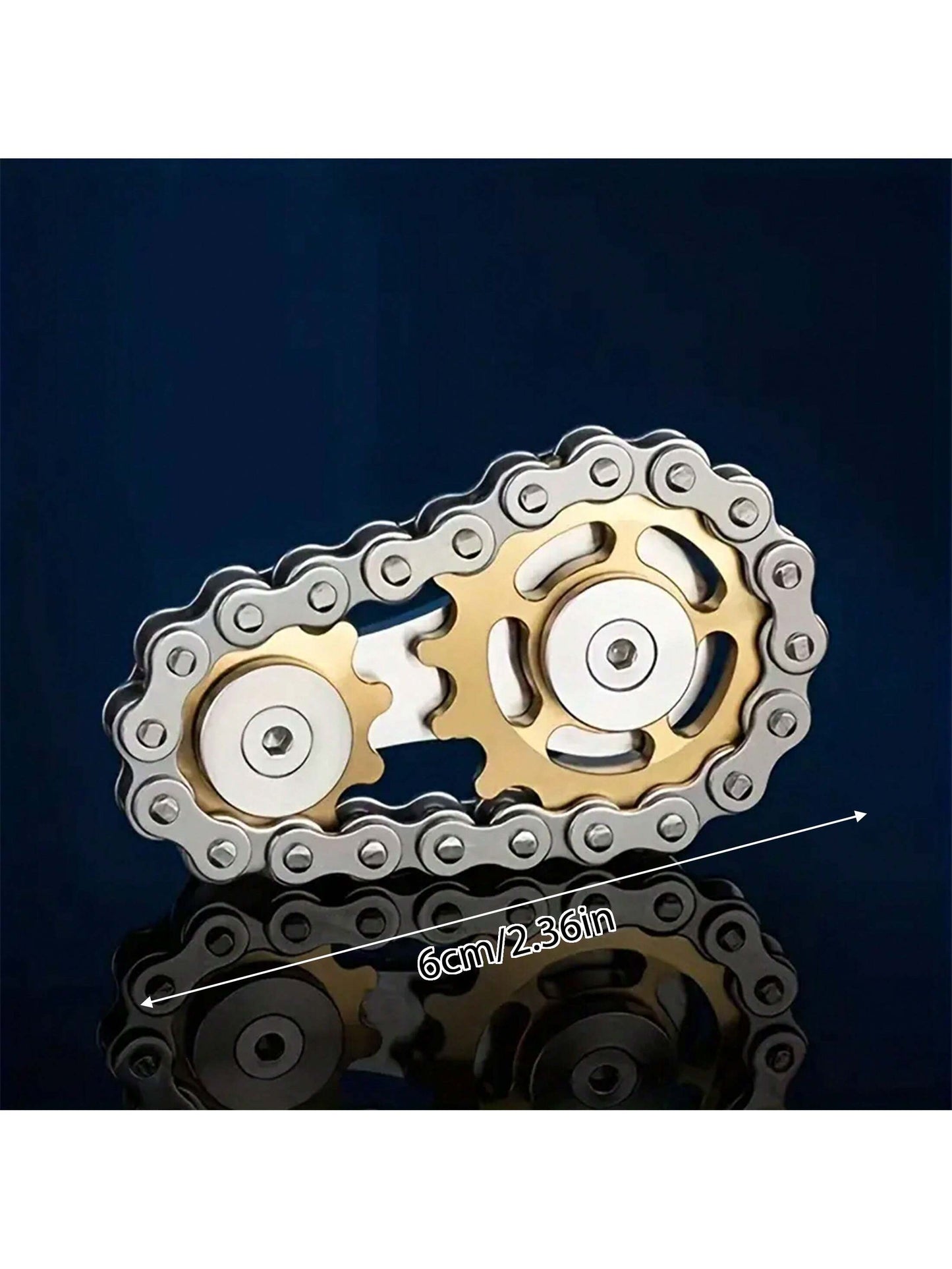 1pc Stainless Steel Chain Finger Spinner /Zodiac Finger Spinner/Alloy Fidget Toy/Office Stress Relief Toy/Can Be Used As Holiday Gift Multicolor
