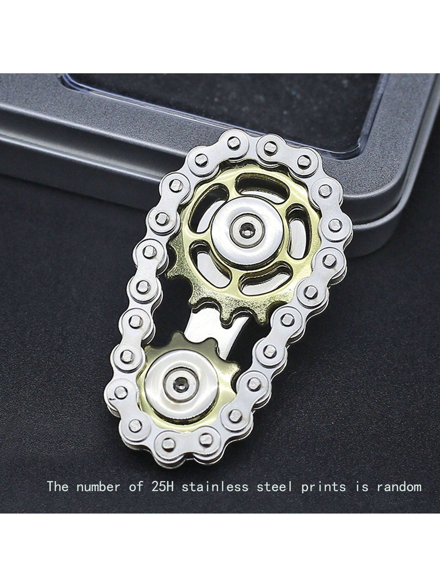 1pc Stainless Steel Chain Finger Spinner /Zodiac Finger Spinner/Alloy Fidget Toy/Office Stress Relief Toy/Can Be Used As Holiday Gift Multicolor