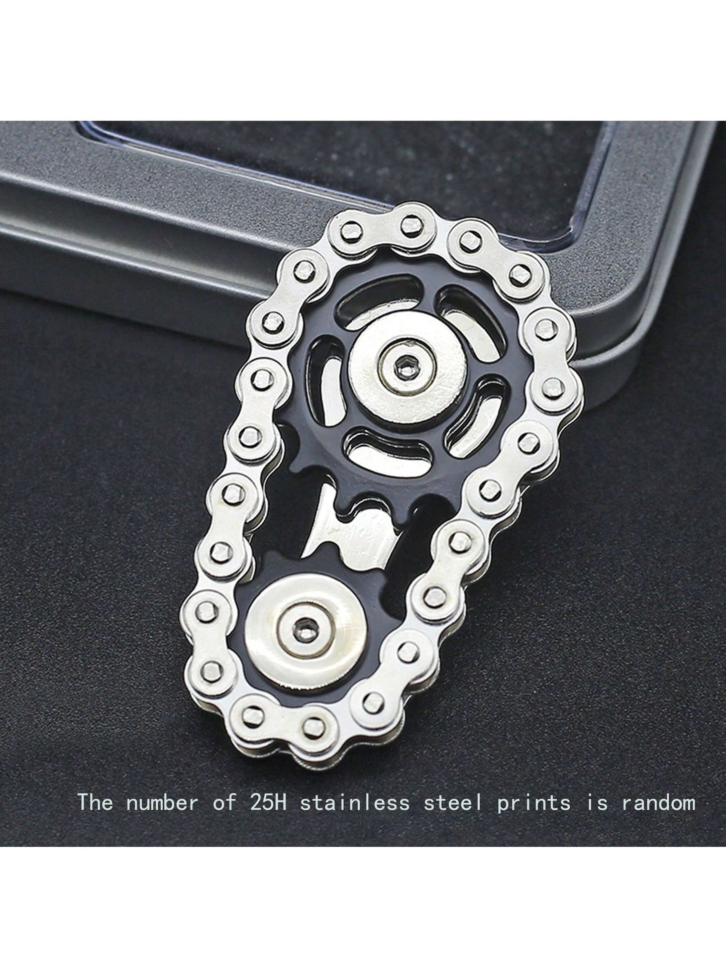1pc Stainless Steel Chain Finger Spinner /Zodiac Finger Spinner/Alloy Fidget Toy/Office Stress Relief Toy/Can Be Used As Holiday Gift Multicolor