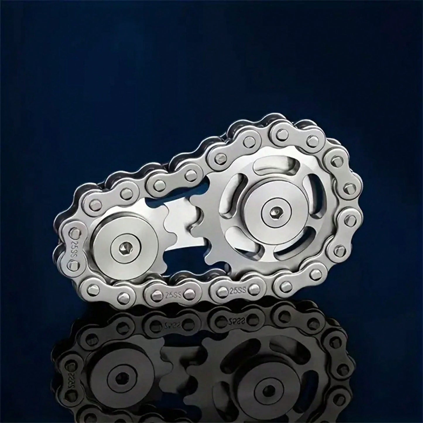 1pc Stainless Steel Chain Finger Spinner /Zodiac Finger Spinner/Alloy Fidget Toy/Office Stress Relief Toy/Can Be Used As Holiday Gift Multicolor