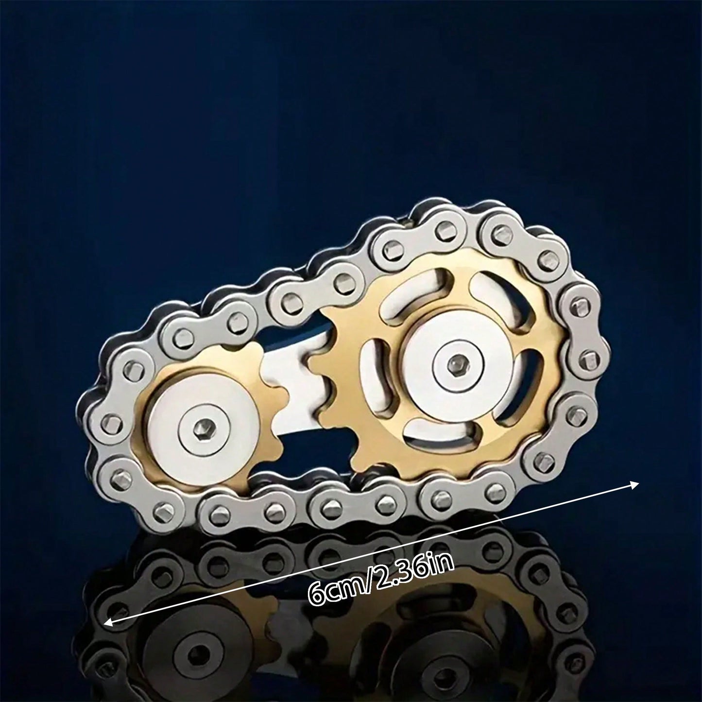 1pc Stainless Steel Chain Finger Spinner /Zodiac Finger Spinner/Alloy Fidget Toy/Office Stress Relief Toy/Can Be Used As Holiday Gift Multicolor