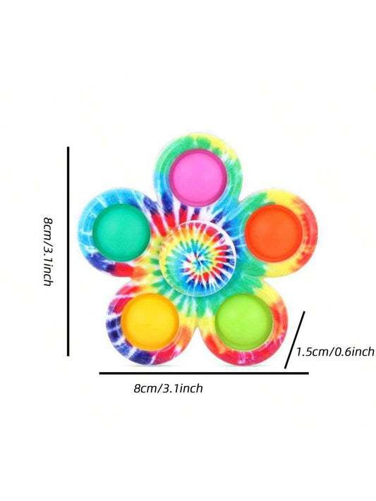 2pcs Random Color Tie Dye Pop Finger Toys Push Bubble Hand Spinner For Anxiety Stress Relief Sensory Christmas Gifts,Clicking Fidget Toy,Pop Out Toy,Fidget Stick Multicolor