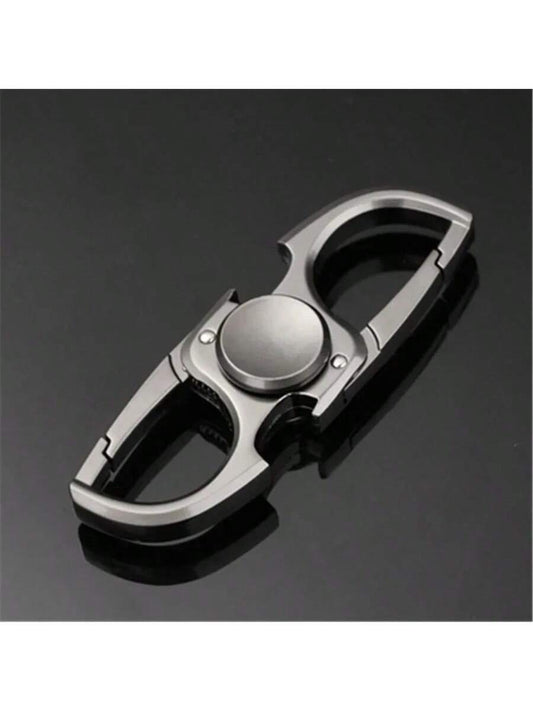 Finger Spinner Fidget Hand Spinner Anti-Anxiety Toy Relieves Stress Finger Spinner Ketchain Bottle Opener Fidget Toys Black