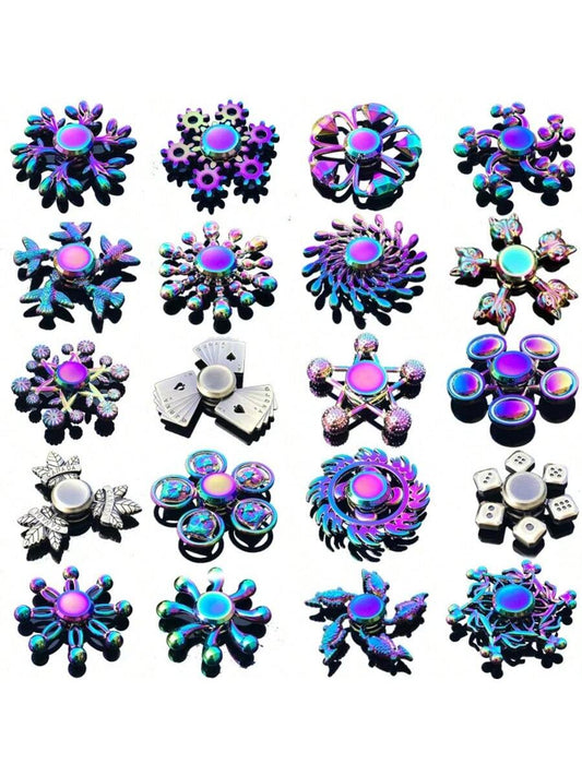 Rainbow Metal Spinner Colorful Finger Spinners High Speed Hand Spinners Fidget Toys For Stress Anxiety Relief For Adults Ginger