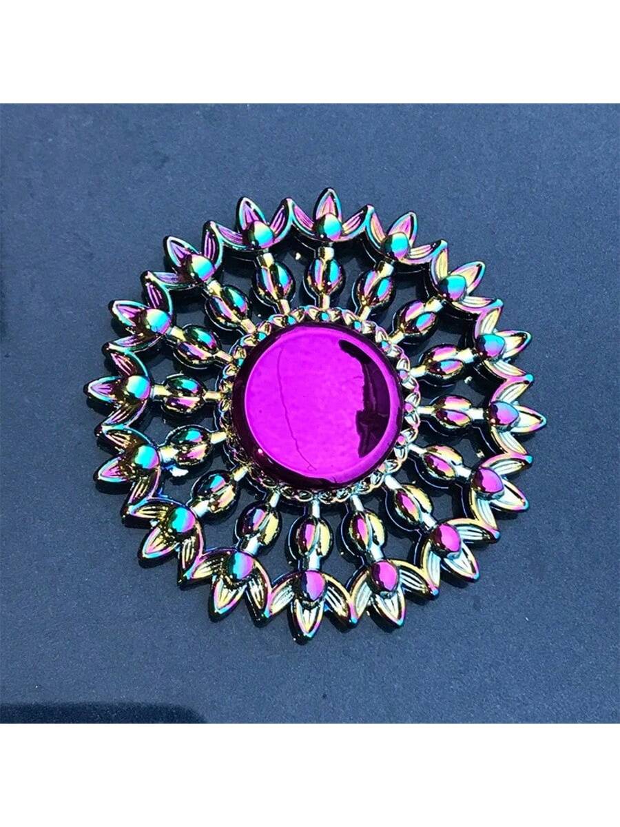Rainbow Metal Spinner Colorful Finger Spinners High Speed Hand Spinners Fidget Toys For Stress Anxiety Relief For Adults Mocha Brown