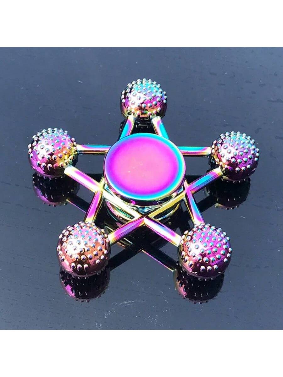 Rainbow Metal Spinner Colorful Finger Spinners High Speed Hand Spinners Fidget Toys For Stress Anxiety Relief For Adults Mocha Brown