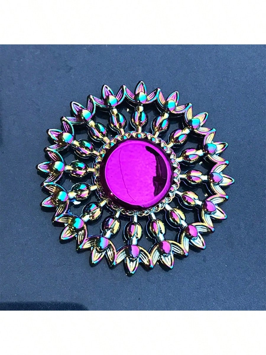 Rainbow Metal Spinner Colorful Finger Spinners High Speed Hand Spinners Fidget Toys For Stress Anxiety Relief For Adults Mocha Brown
