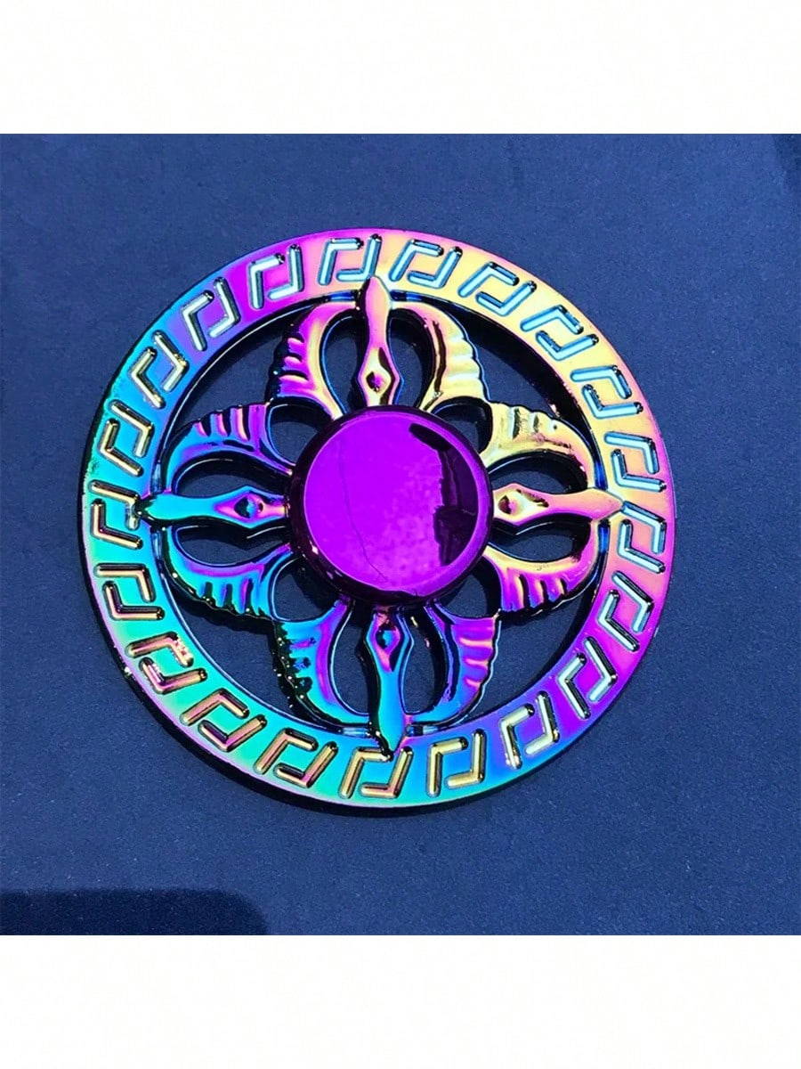 Rainbow Metal Spinner Colorful Finger Spinners High Speed Hand Spinners Fidget Toys For Stress Anxiety Relief For Adults Mocha Brown
