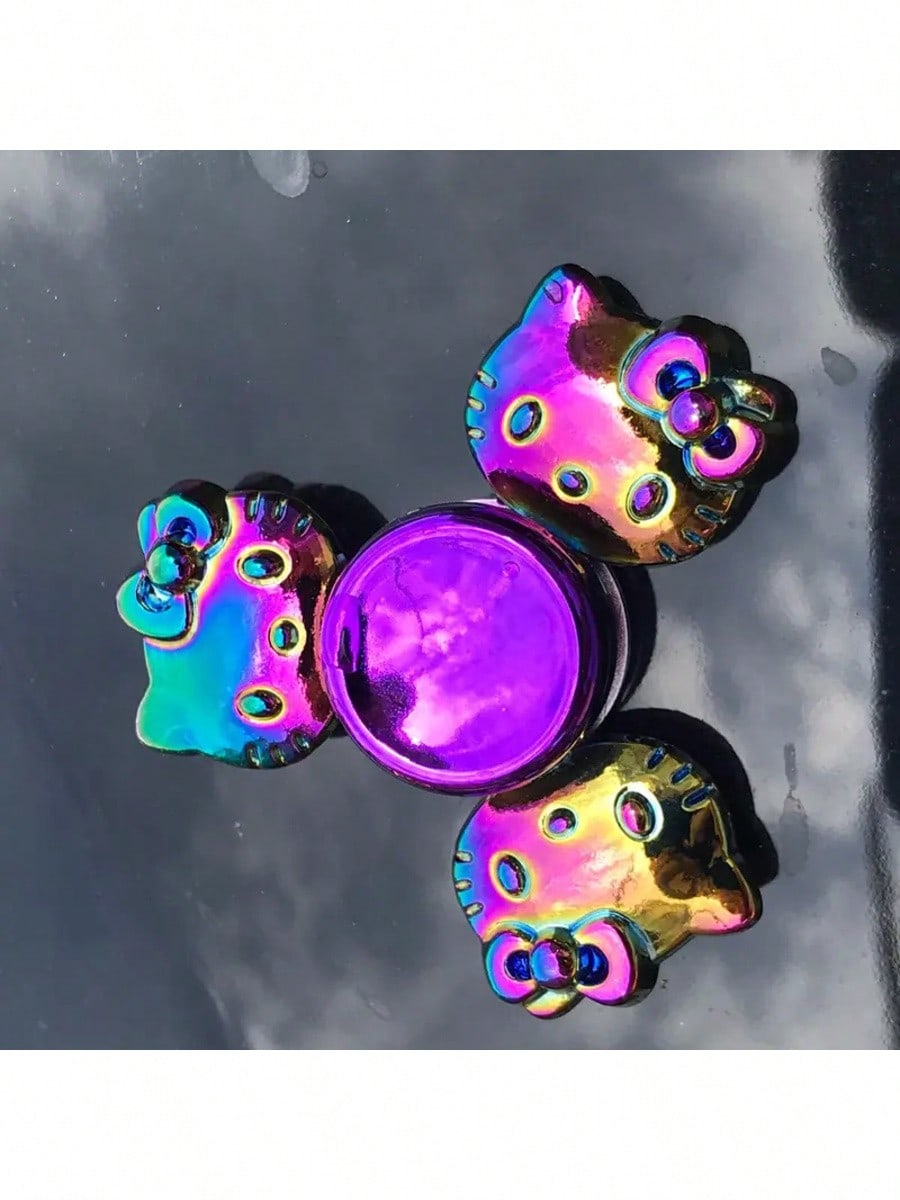 Rainbow Metal Spinner Colorful Finger Spinners High Speed Hand Spinners Fidget Toys For Stress Anxiety Relief For Adults Mocha Brown