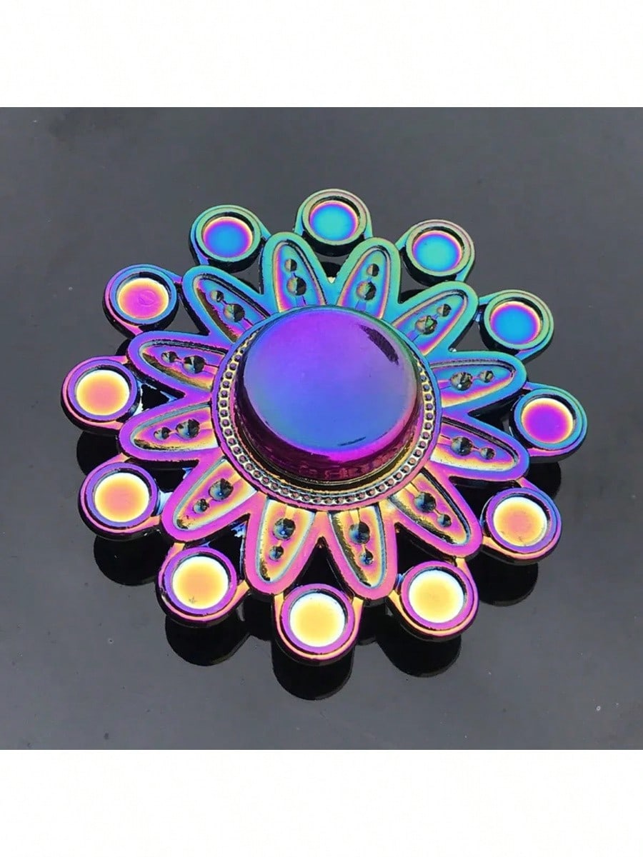 Rainbow Metal Spinner Colorful Finger Spinners High Speed Hand Spinners Fidget Toys For Stress Anxiety Relief For Adults Mocha Brown