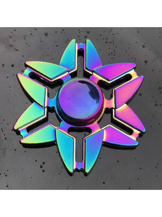 Rainbow Metal Spinner Colorful Finger Spinners High Speed Hand Spinners Fidget Toys For Stress Anxiety Relief For Adults Mocha Brown